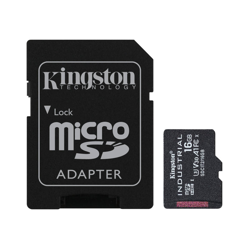 Kingston Industrial microSD - 16GB microSDHC Industrial C10 A1 pSLC Karte + SD-Adapter - SDCIT2/16GB