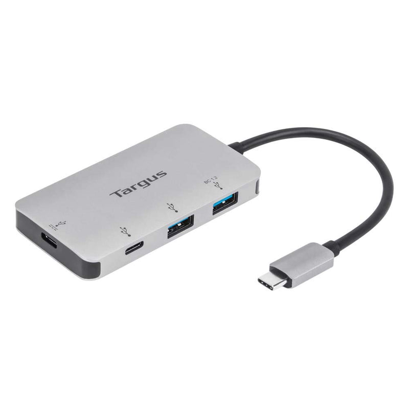 Targus USB-C Multi-Port Hub with 2x USB-A and 2x USB-C Ports with 100W PD Pass-Thru, Gray (ACH228EU