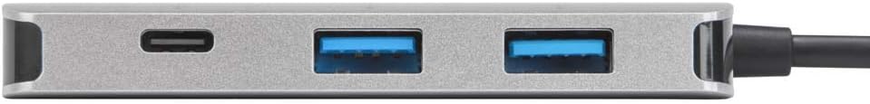 Targus USB-C Multi-Port Hub with 2x USB-A and 2x USB-C Ports with 100W PD Pass-Thru, Gray (ACH228EU