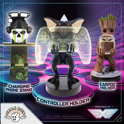 Cable Guys - Gremlins Stripe Gaming Accessories Holder & Phone Holder for Most Controller (Xbox, Play Station, Nintendo Switch) & Phone Gremlin Stripe
