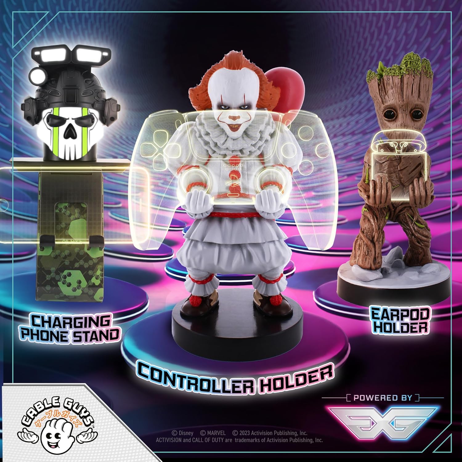 Cable Guys - IT Pennywise Gaming Accessories Holder & Phone Holder for Most Controller (Xbox, Play Station, Nintendo Switch) & Phone