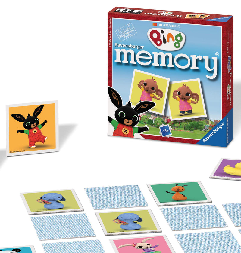 Ravensburger Cbeebies Bing Bunny Mini Memory Matching Picture Snap Pairs Game For Kids Age 3 Years and Up