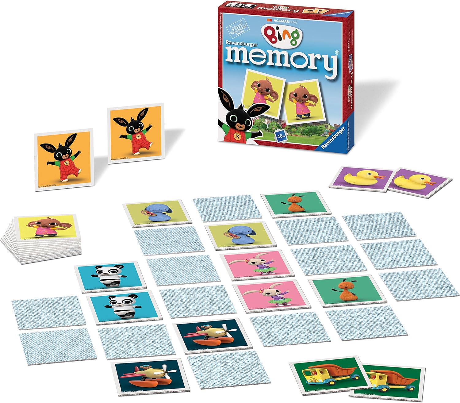 Ravensburger Cbeebies Bing Bunny Mini Memory Matching Picture Snap Pairs Game For Kids Age 3 Years and Up