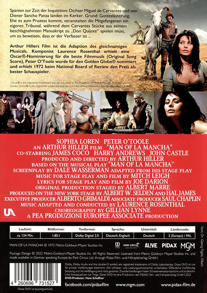 Der Mann von La Mancha (Man of La Mancha) / Preisgekröntes Meisterwerk mit Starbesetzung (Pidax Film-Klassiker)