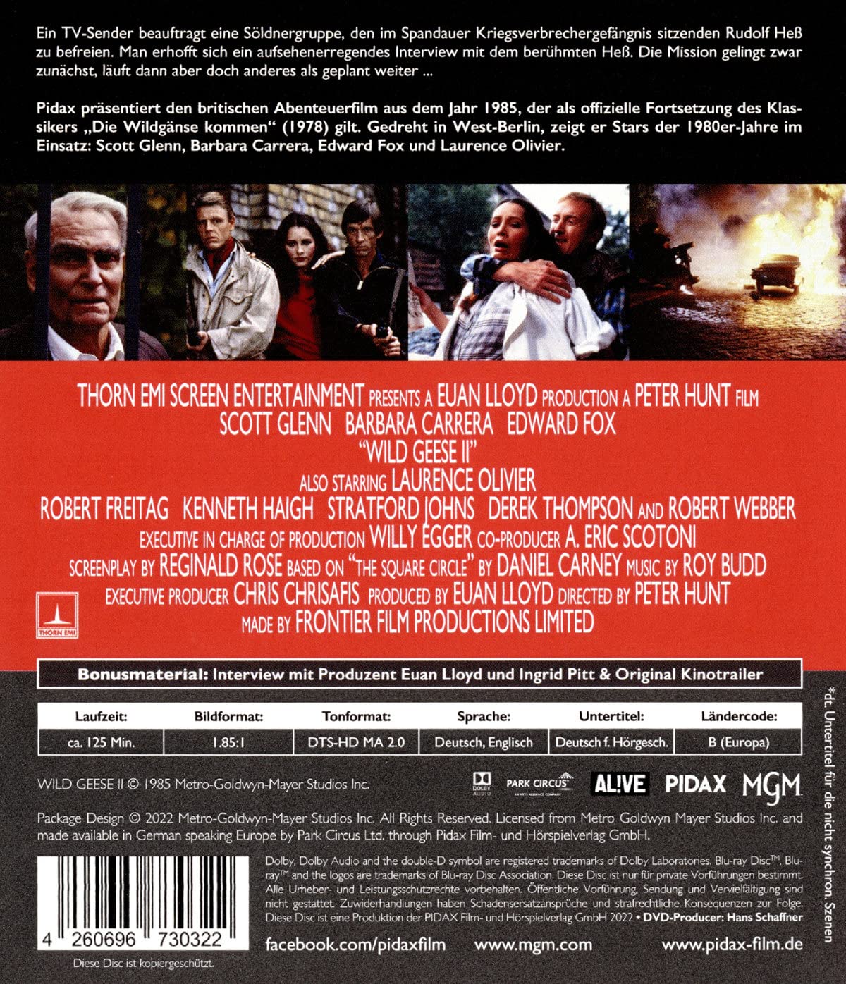 Wildgänse 2 - Sie fliegen wieder (Ungekürzte Fassung) (Wild Geese II) / Packender Kult-Abenteuerfilm mit Starbesetzung (Pidax Film-Klassiker)