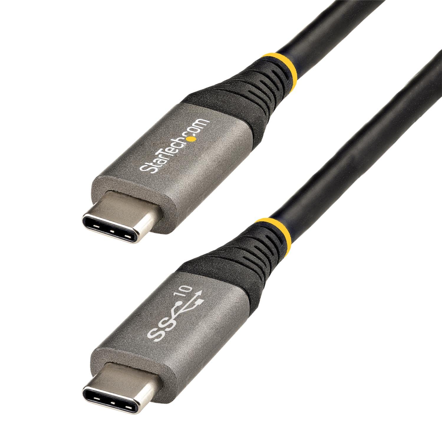 StarTech.com 3ft (1m) USB C Cable 10Gbps - USB-IF Certified USB-C Cable - USB 3.2 Gen 2 Type-C Cable - 100W (5A) Power Delivery Charging, DP Alt Mode - USB C to C Cord - Charge & Sync (USB31CCV1M