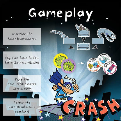 University Games E2:E3Dog Man Attack of the Fleas Board Game | For 2-6 Players 07010 Blue & Dog Man The Hot Dog Card Game | 2-4 Players, Yellow, One Size,07011