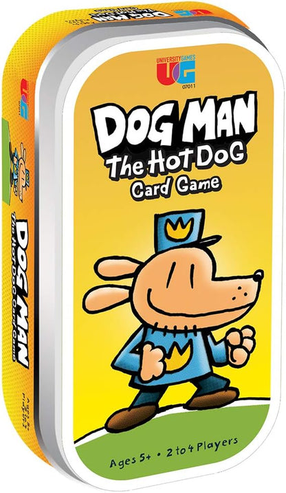 University Games E2:E3Dog Man Attack of the Fleas Board Game | For 2-6 Players 07010 Blue & Dog Man The Hot Dog Card Game | 2-4 Players, Yellow, One Size,07011