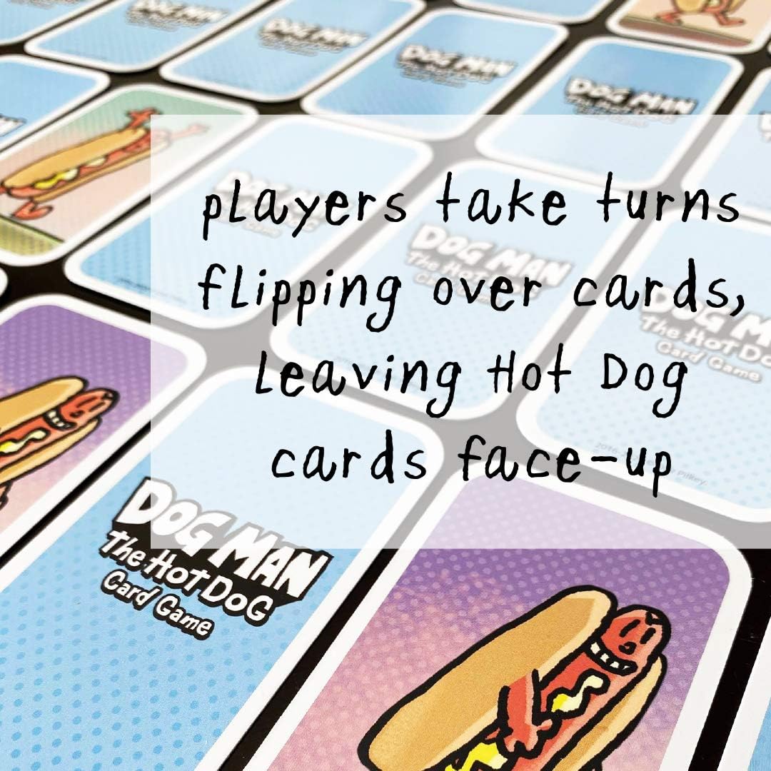 University Games E2:E3Dog Man Attack of the Fleas Board Game | For 2-6 Players 07010 Blue & Dog Man The Hot Dog Card Game | 2-4 Players, Yellow, One Size,07011