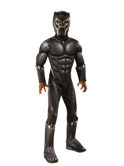 Rubie's Official Marvel Avengers Endgame Black Panther Deluxe Childs Costume, Kids Superhero Fancy Dress