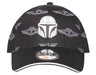 Star Wars The Mandalorian Helmet Patch with Grogu All-Over Print Adjustable Baseball Cap Cranberry