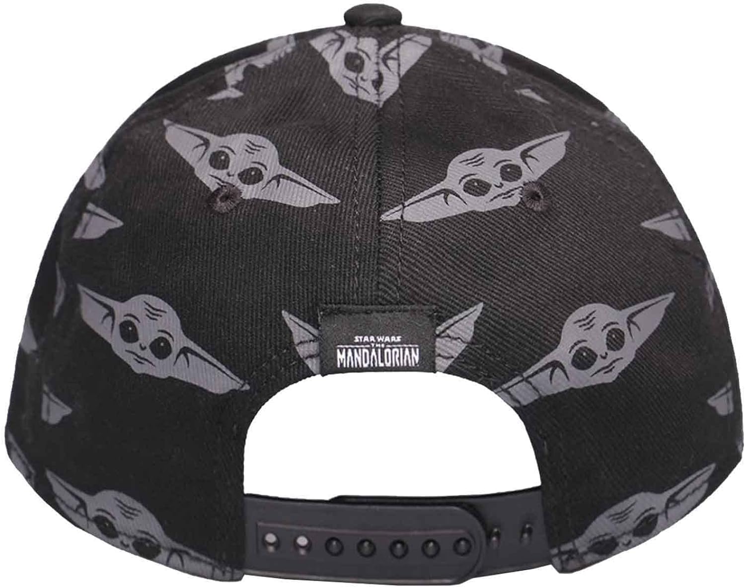 Star Wars The Mandalorian Helmet Patch with Grogu All-Over Print Adjustable Baseball Cap Cranberry