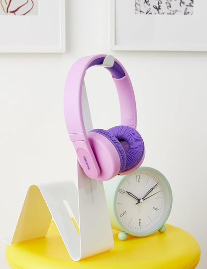 PHILIPS TAK4206PK/00 Auriculares de Diadema Inalámbricos Bluetooth para Niños, Luces LED de Colores, Wireless, Rosa (Pink)