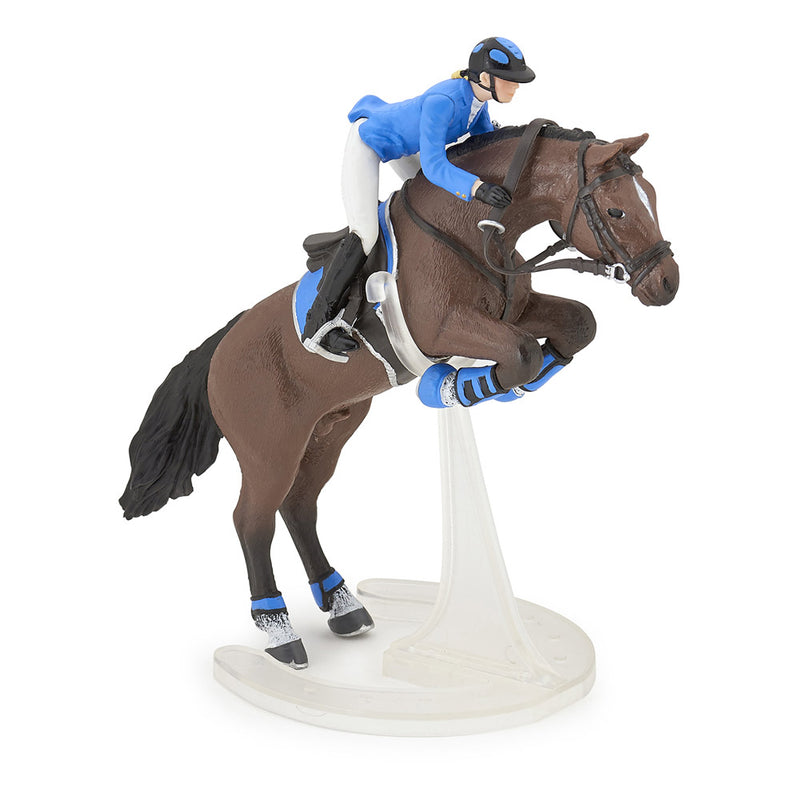 PAPO Horse and Ponies Jumping Horse with Riding Girl Toy Figure, Multi-colour (51560)