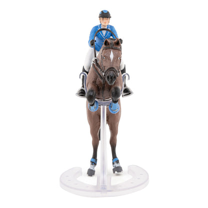 PAPO Horse and Ponies Jumping Horse with Riding Girl Toy Figure, Multi-colour (51560)