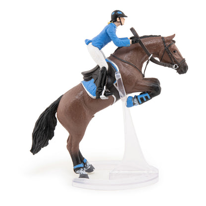 PAPO Horse and Ponies Jumping Horse with Riding Girl Toy Figure, Multi-colour (51560)