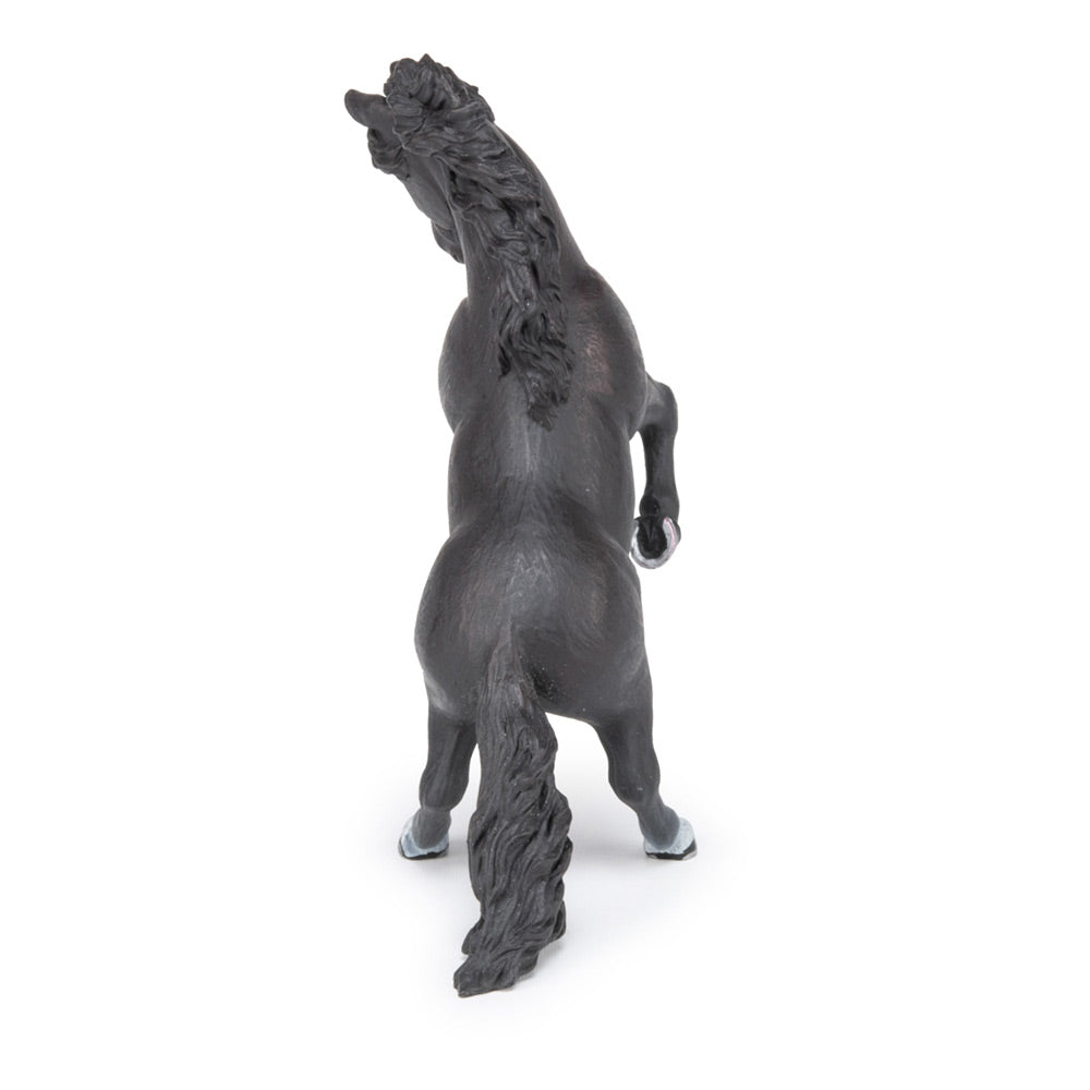 Papo - Tierfigur - Schwarzes Steckenpferd, Eleganz und Kraft, Kinderspielzeug ab 3 Jahren - Entdeckungsreise durch die Welt der Pferde