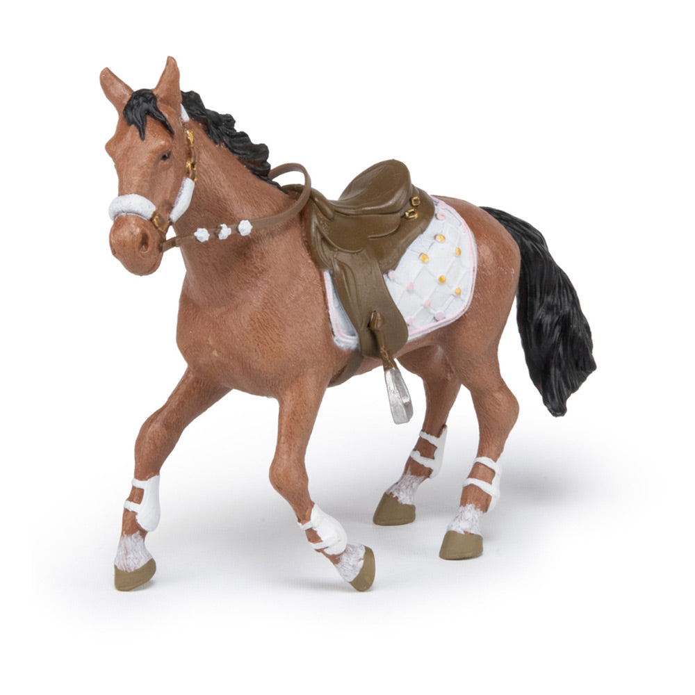 PAPO Horse and Ponies Winter Riding Girl Horse Toy Figure, Multi-colour (51553)