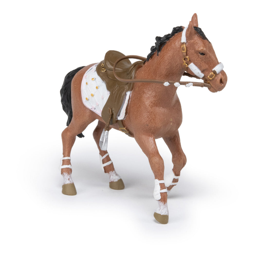 PAPO Horse and Ponies Winter Riding Girl Horse Toy Figure, Multi-colour (51553)
