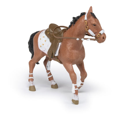 PAPO Horse and Ponies Winter Riding Girl Horse Toy Figure, Multi-colour (51553)