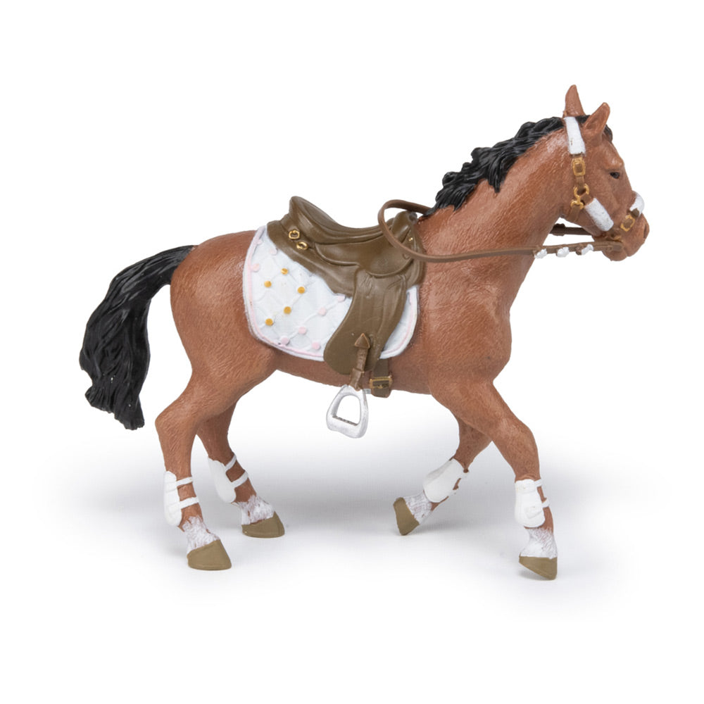 PAPO Horse and Ponies Winter Riding Girl Horse Toy Figure, Multi-colour (51553)