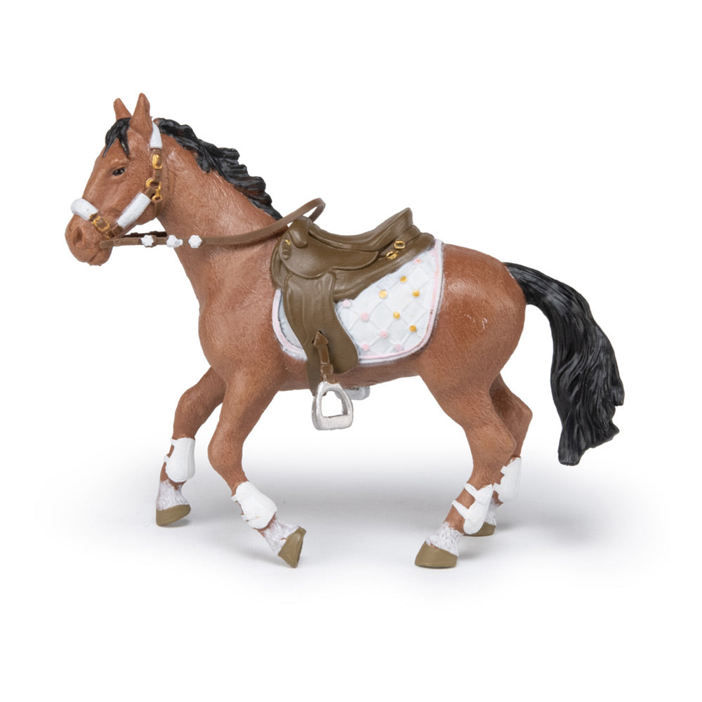 PAPO Horse and Ponies Winter Riding Girl Horse Toy Figure, Multi-colour (51553)