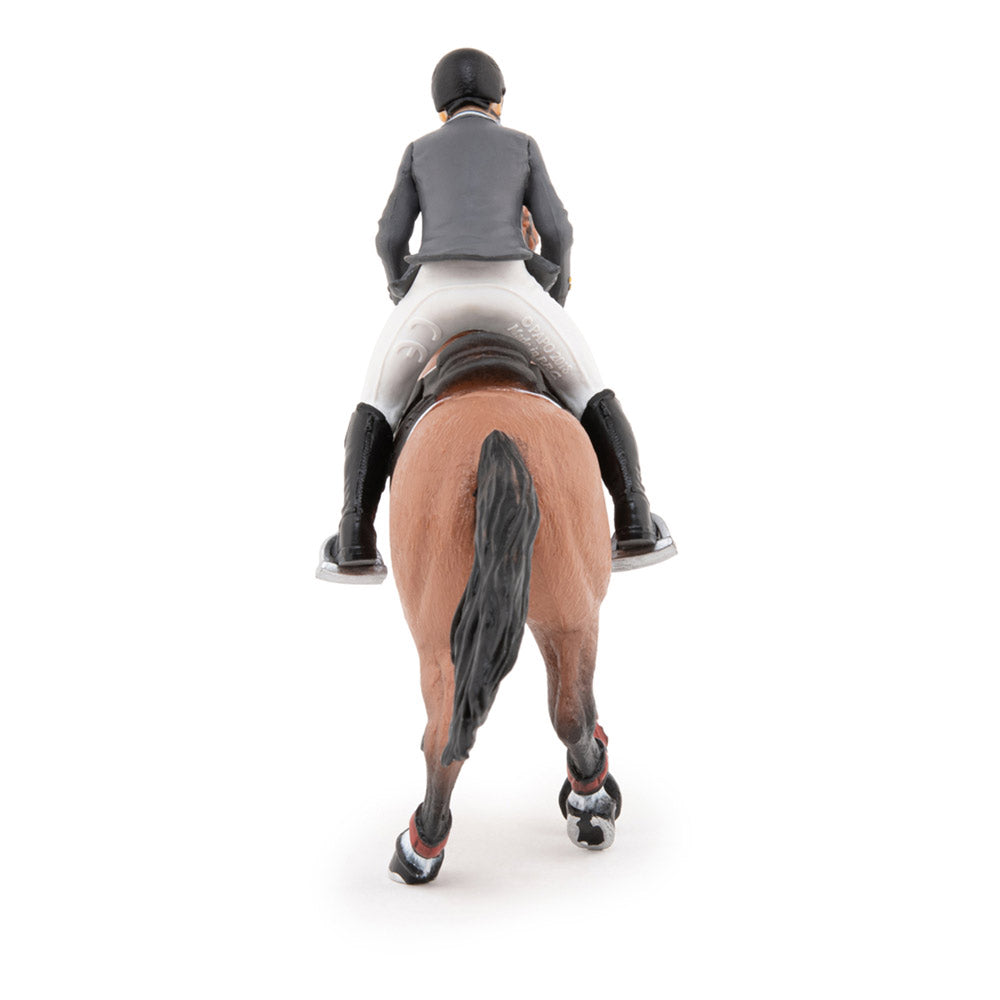 PAPO Horse and Ponies Competition Horse with Rider Toy Figure, Multi-colour (51561)