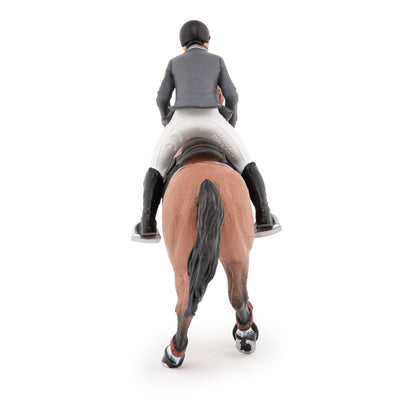 PAPO Horse and Ponies Competition Horse with Rider Toy Figure, Multi-colour (51561)