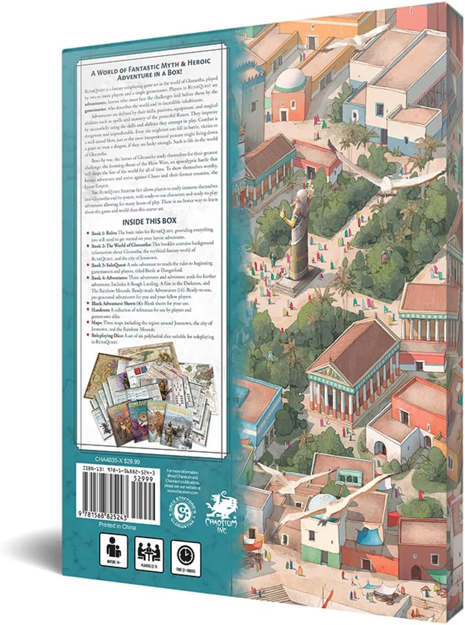 Chaosium | RuneQuest: Starter Set | Roleplaying Game | Ages 16+ | 2-7 Players | 2 Hours Playing Time