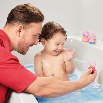 TOMY Toomies Peppa Pig, Mummy Pig, Peppa & George Bath Squirters, Baby Bath Toys, Kids Bath Toys for Water Play, Fun Bath Accessories for Babies & Toddlers, Suitable for 18 Months, 2, 3 & 4 Year Olds