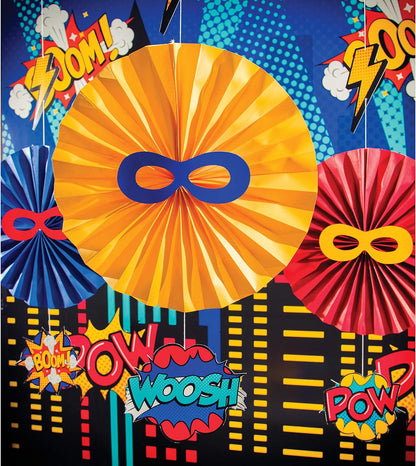 Hng Fans 12/3Ct Superhero Party