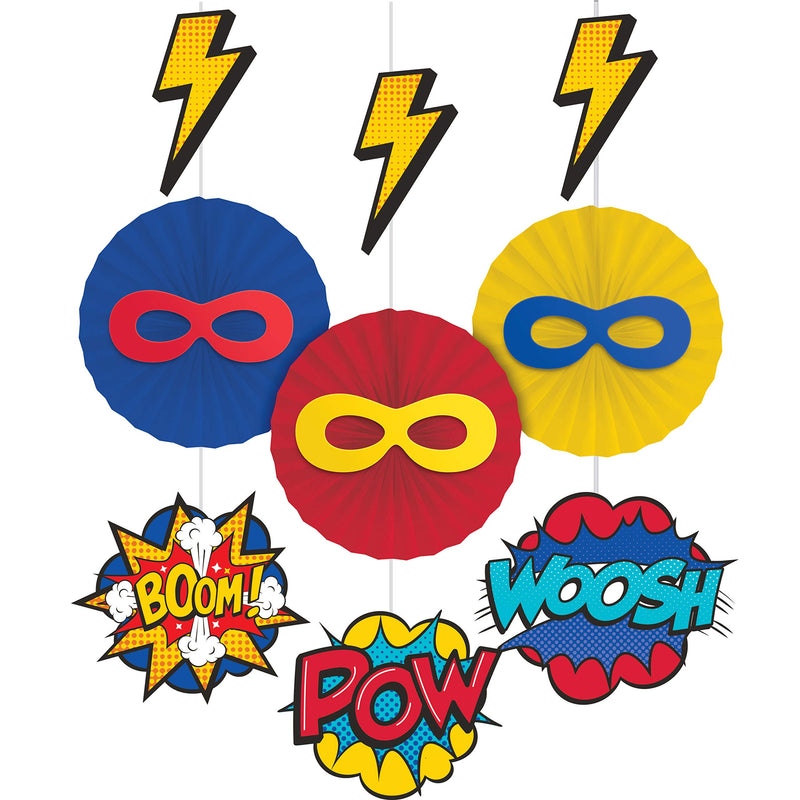 Hng Fans 12/3Ct Superhero Party
