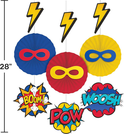 Hng Fans 12/3Ct Superhero Party
