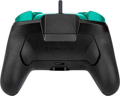 PDP Gaming Faceoff Deluxe+ Wired Switch Pro Controller - Animal Crossing - Tom Nook - Blue / Green - Officially Licensed by Nintendo - Customizable buttons and paddles - Ergonomic Controllers Animal C