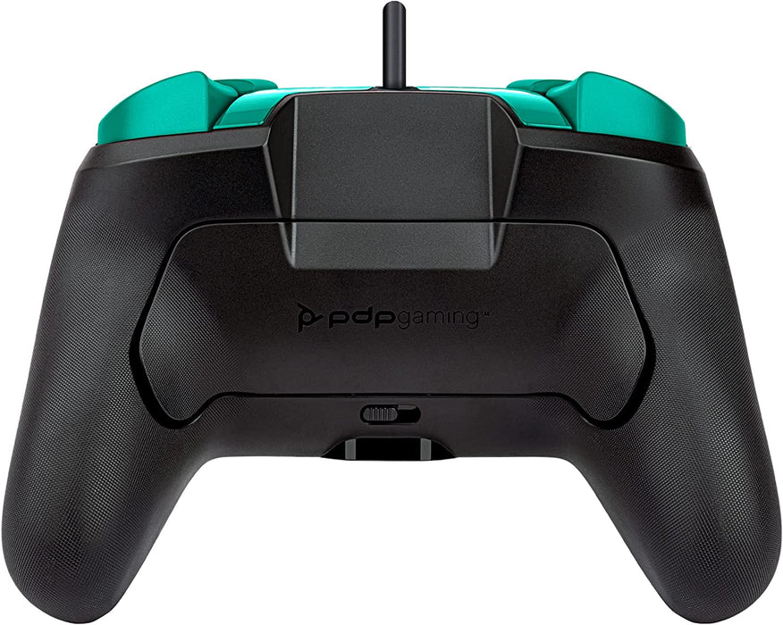 PDP Gaming Faceoff Deluxe+ Wired Switch Pro Controller - Animal Crossing - Tom Nook - Blue / Green - Officially Licensed by Nintendo - Customizable buttons and paddles - Ergonomic Controllers Animal C