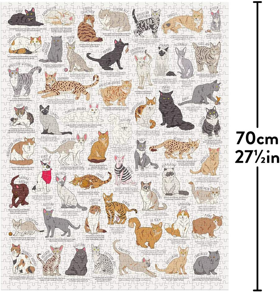 Ridley's Games JIG055 Cat Lover's 1000 Piece Jigsaw Puzzle, Multicoloured