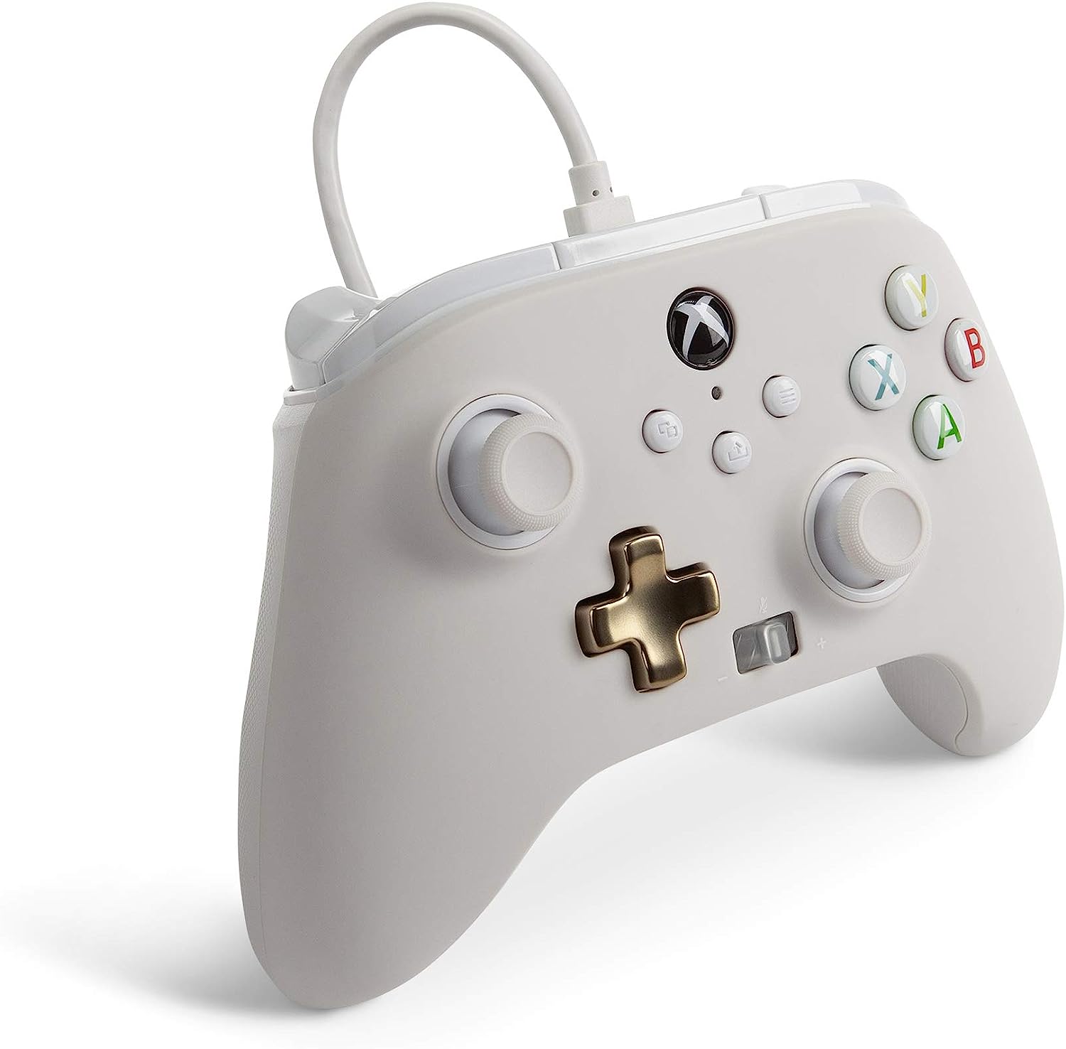 PowerA Enhanced Wired Controller for Xbox - Mist, White, gamepad, wired video game controller, gaming controller, Xbox Series X|S (Xbox Series X