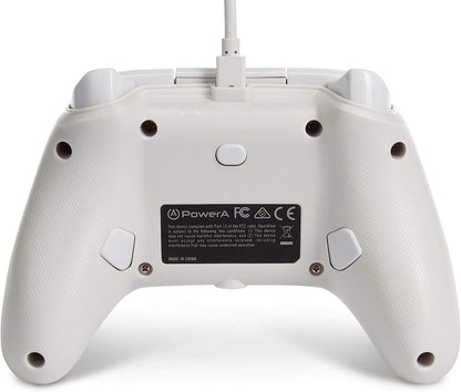 PowerA Enhanced Wired Controller for Xbox - Mist, White, gamepad, wired video game controller, gaming controller, Xbox Series X|S (Xbox Series X
