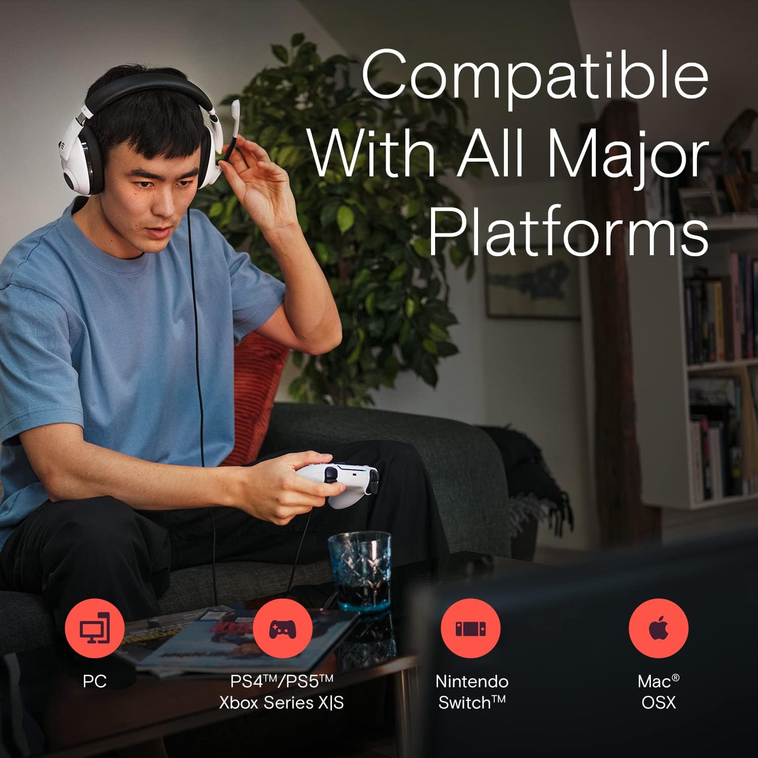 EPOS H3 Closed Acoustic Gaming Headset with Noise-Cancelling Microphone - Plug & Play Audio - Around the Ear - Adjustable, Ergonomic - for PC, Mac, PS4, PS5, Switch, Xbox - Onyx Black