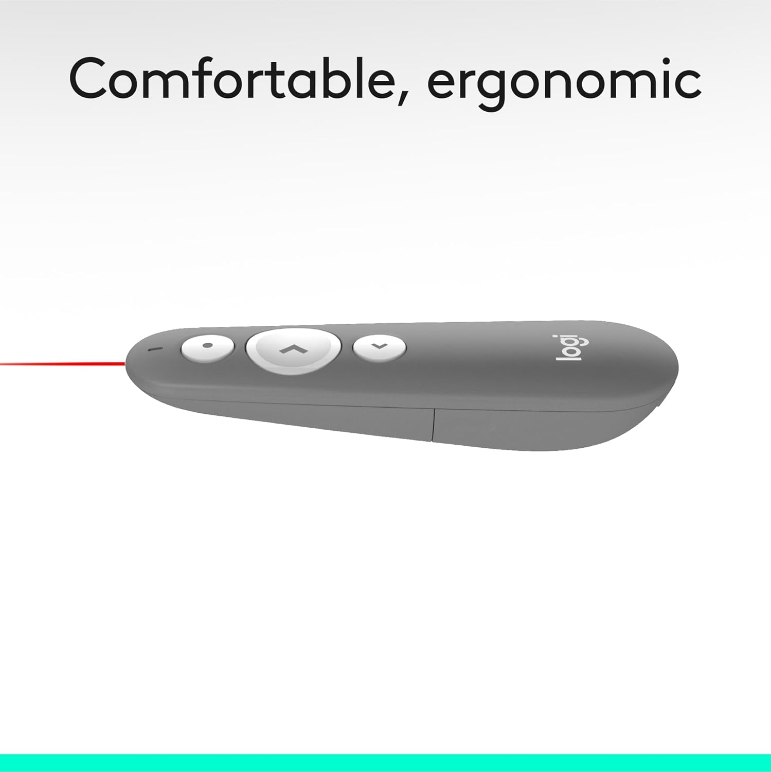 Logitech R500s Laser Class 1 Presenter Bluetooth and USB / Presentation Clicker - Universal Compatibility, 20m range, Customisable, Smart Battery 12 months usage