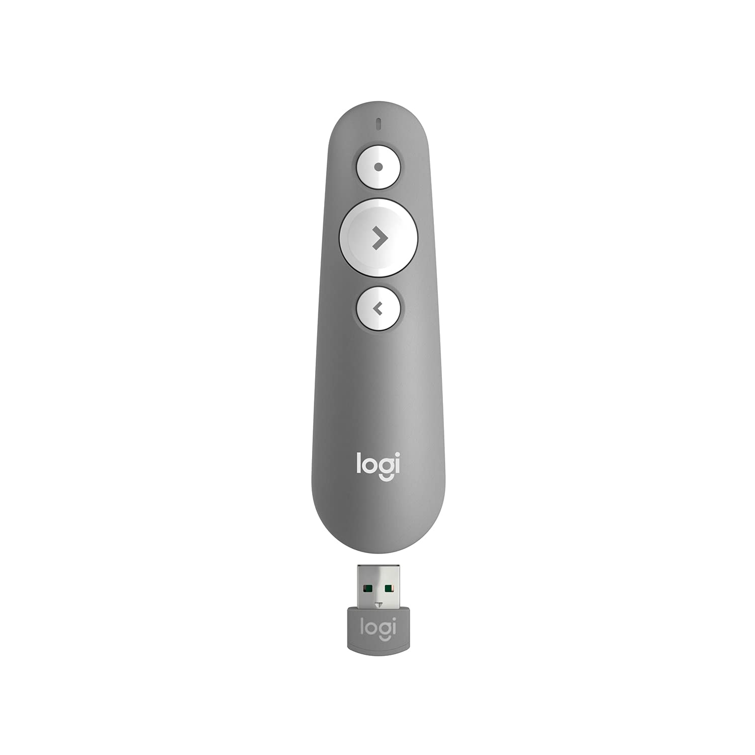 Logitech R500s Laser Class 1 Presenter Bluetooth and USB / Presentation Clicker - Universal Compatibility, 20m range, Customisable, Smart Battery 12 months usage