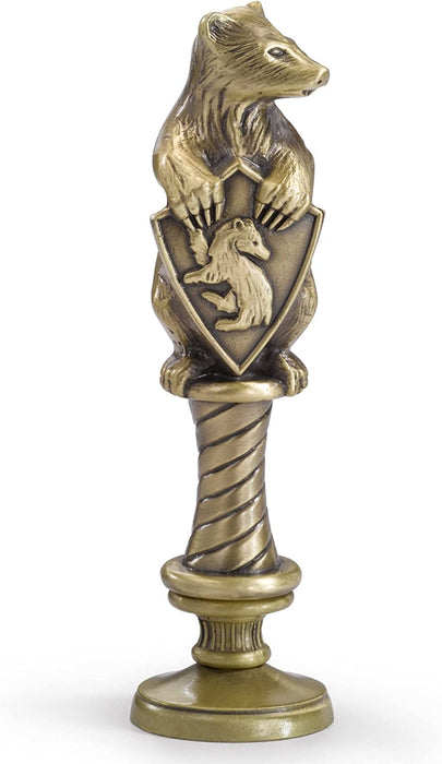 The Noble Collection Harry Potter Hufflepuff Wax Seal - 6.5in (16.5cm) Die Cast Metal Stamp and Coloured Black and Yellow Wax Set - Officially Licensed Film Set Movie Props Gifts Stationery