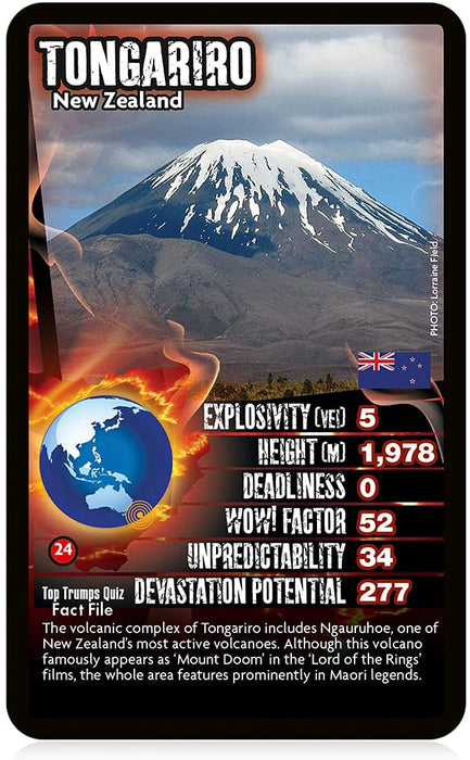 Top Trumps Volcanoes Classics Kartenspiel, erfahren Sie Fakten über Mount St. Helen, Ätna und Stromboli in diesem pädagogischen Spiel, Geschenke und Spielzeug für Jungen und Mädchen ab 6 Jahren