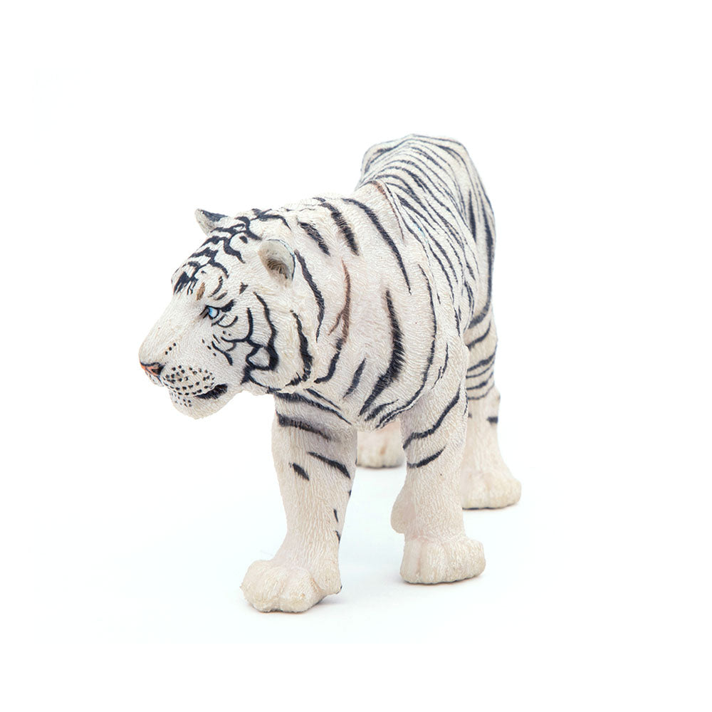 PAPO Wild Animal Kingdom White Tiger Toy Figure, White/Black (50045)