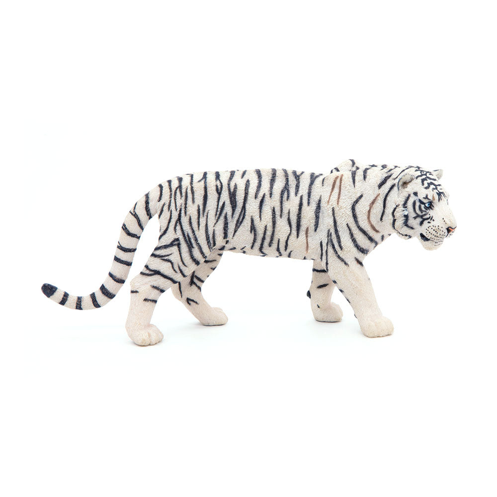 PAPO Wild Animal Kingdom White Tiger Toy Figure, White/Black (50045)