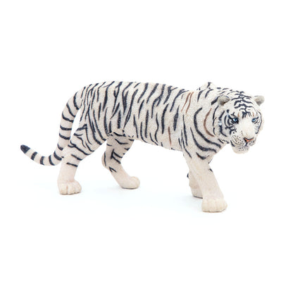 PAPO Wild Animal Kingdom White Tiger Toy Figure, White/Black (50045)
