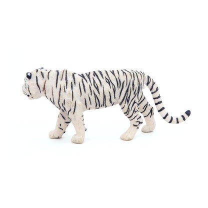 PAPO Wild Animal Kingdom White Tiger Toy Figure, White/Black (50045)