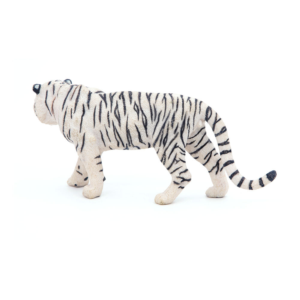 PAPO Wild Animal Kingdom White Tiger Toy Figure, White/Black (50045)