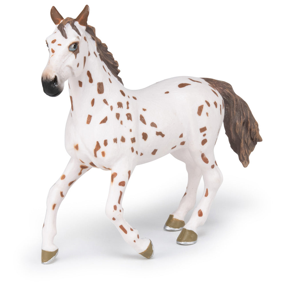 Papo -Dipinta a mano- figurina-Cavalli, puledri e pony-Cavallo marrone Appaloosa-51509-Collezione -Adatto a bambini e bambine - A partire dai 3 anni di età
