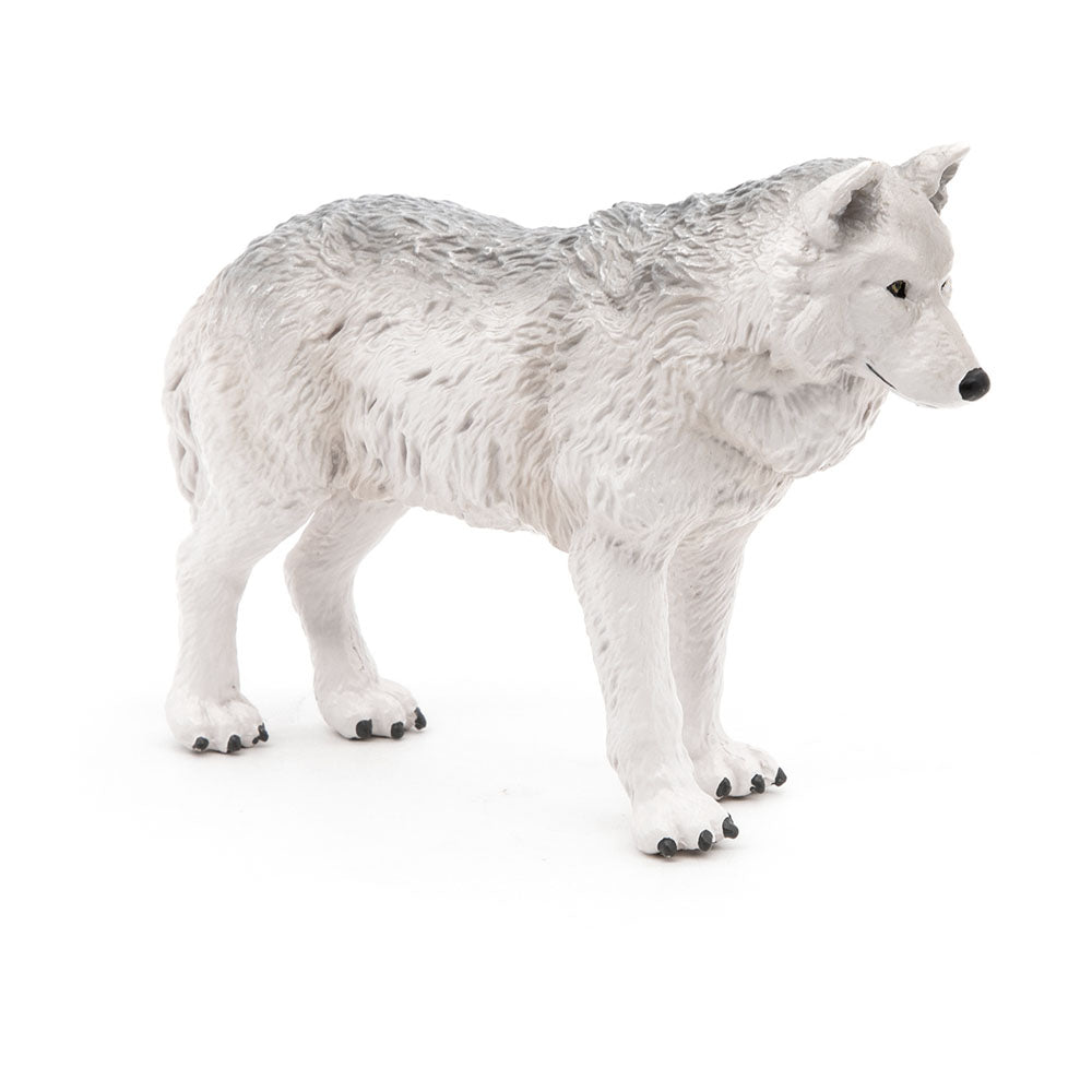 PAPO Wild Animal Kingdom Polar Wolf Toy Figure, White (50195)